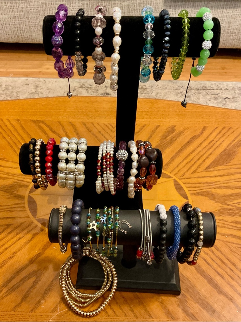 Multi-Color Beaded Bracelet Lot of 38 Glass Stone Acrylic Seed Bead + More